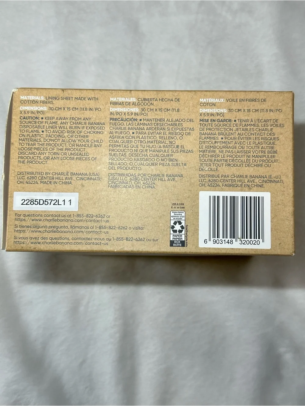 Charlie Banana Disposable Diaper Liners 1-Ply 100 Count Cloth Diapering